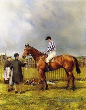 cheval de course Heywood Hardy équitation Peinture à l'huile
